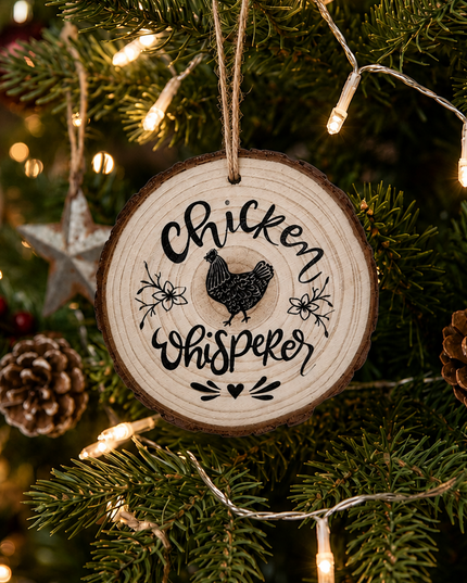 Chicken Whisperer Christmas Ornament