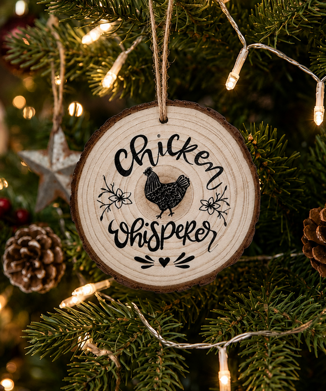 Chicken Whisperer Christmas Ornament