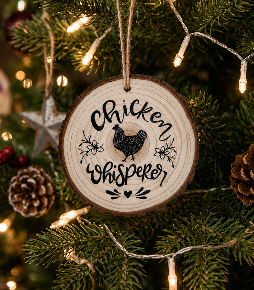 Chicken Whisperer Christmas Ornament