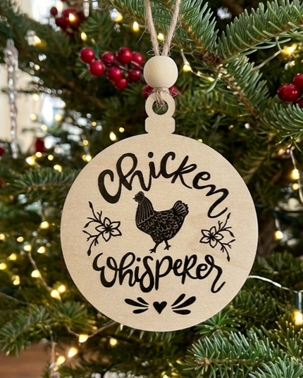 Chicken Whisperer Christmas Ornament