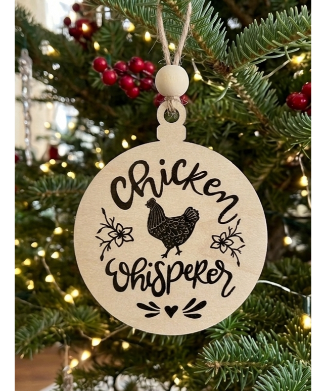 Chicken Whisperer Christmas Ornament
