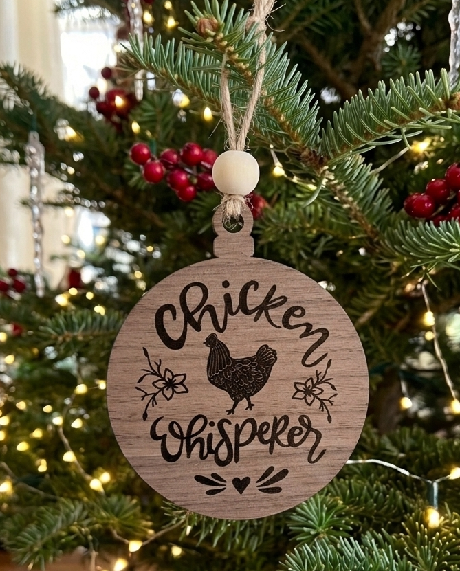 Chicken Whisperer Christmas Ornament