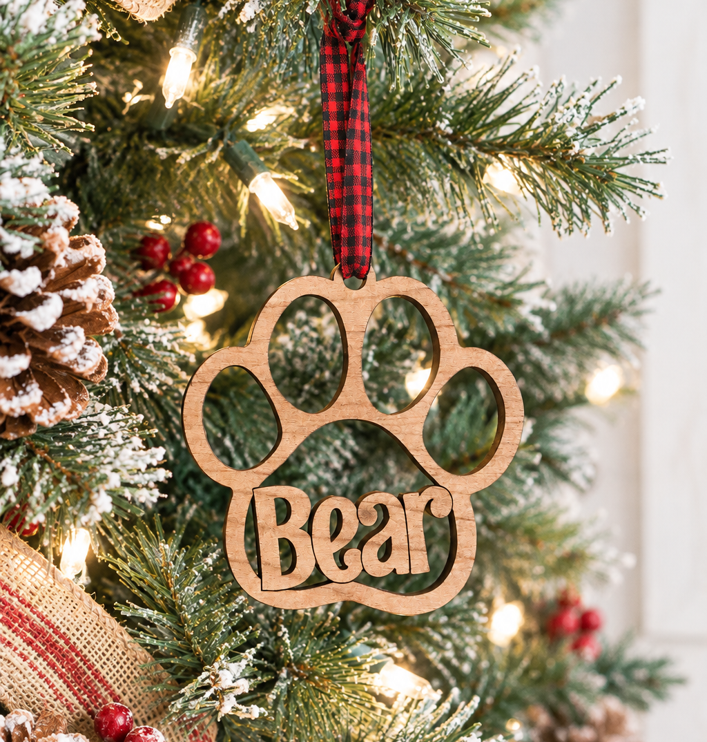 Dog Paw Ornament - Custom Pet Christmas Ornament