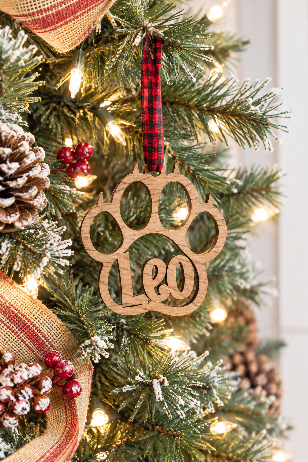 Cat Paw Ornament - Custom Pet Christmas Ornament